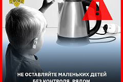 Не оставляйте маленьких детей без контроля, рядом с включенными электроприборами!