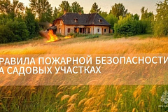 МЧС России напоминает: соблюдайте правила пожарной безопасности на садовых участках. 